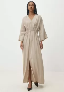 Answear Lab rochie culoarea bej, maxi, oversize imagine