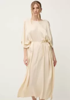 Answear Lab rochie culoarea bej, maxi, oversize imagine