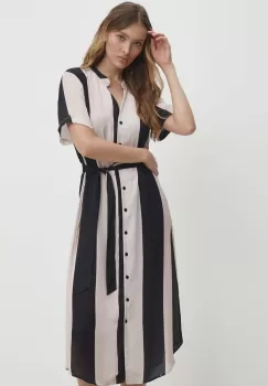 Answear Lab rochie culoarea bej, midi, drept imagine