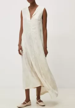 Answear Lab rochie culoarea bej, midi, drept imagine