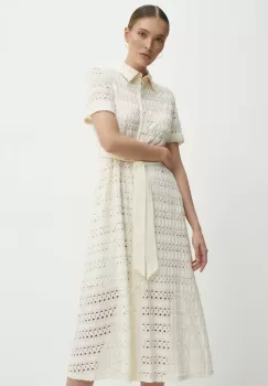 Answear Lab rochie culoarea bej, midi, evazati imagine