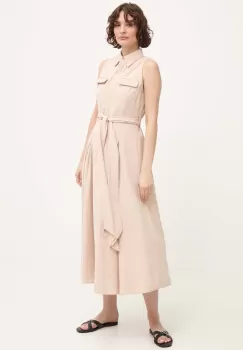 Answear Lab rochie culoarea bej, midi, evazati imagine