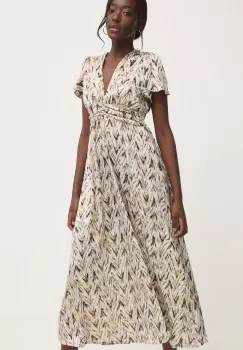 Answear Lab rochie culoarea bej, midi, evazati imagine