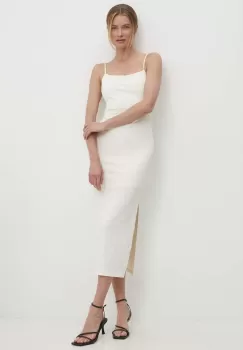 Answear Lab rochie culoarea bej, midi, mulata imagine