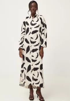 Answear Lab rochie culoarea bej, midi, oversize imagine