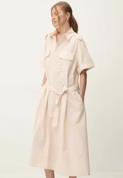 Answear Lab rochie culoarea bej, midi, oversize imagine