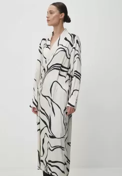 Answear Lab rochie culoarea bej, midi, oversize imagine