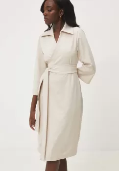 Answear Lab rochie culoarea bej, mini, drept imagine