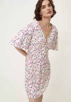 Answear Lab rochie culoarea bej, mini, drept imagine