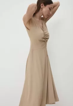 Answear Lab rochie culoarea bej, mini, evazati imagine