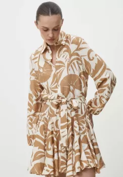 Answear Lab rochie culoarea bej, mini, evazati imagine