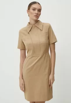 Answear Lab rochie culoarea bej, mini, mulata imagine