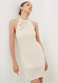 Answear Lab rochie culoarea bej, mini, mulata imagine