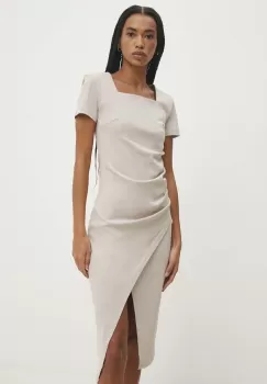 Answear Lab rochie culoarea bej, mini, mulata imagine