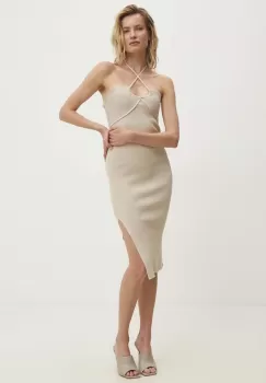 Answear Lab rochie culoarea bej, mini, mulata imagine