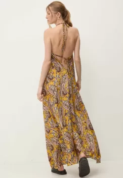 Answear Lab rochie culoarea galben, maxi, evazati imagine