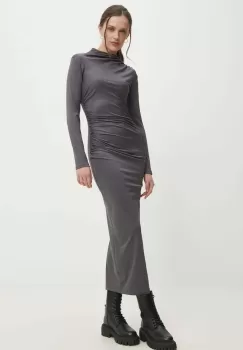 Answear Lab rochie culoarea gri, maxi, mulata imagine