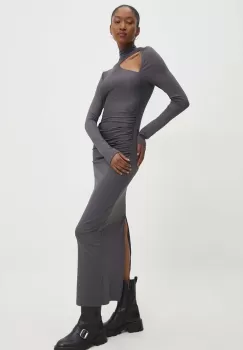 Answear Lab rochie culoarea gri, maxi, mulata imagine