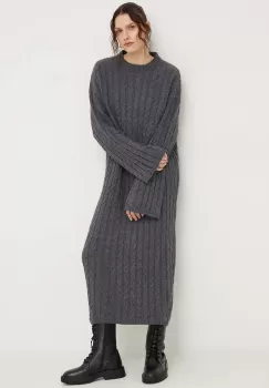 Answear Lab rochie culoarea gri, maxi, oversize imagine