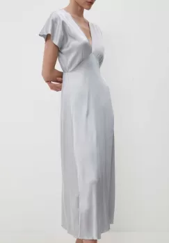 Answear Lab rochie culoarea gri, midi, evazati imagine