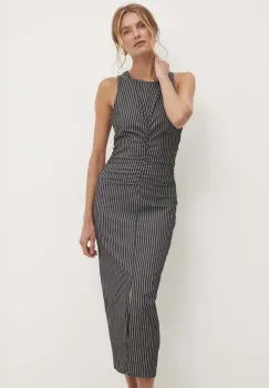 Answear Lab rochie culoarea gri, midi, mulata imagine