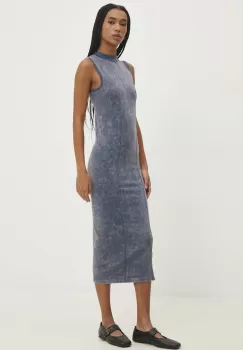 Answear Lab rochie culoarea gri, midi, mulata imagine