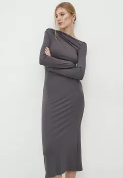 Answear Lab rochie culoarea gri, mini, mulata imagine