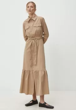 Answear Lab rochie culoarea maro, maxi, evazati imagine