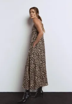 Answear Lab rochie culoarea maro, maxi, evazati imagine