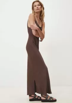 Answear Lab rochie culoarea maro, maxi, evazati imagine
