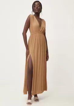 Answear Lab rochie culoarea maro, maxi, evazati imagine