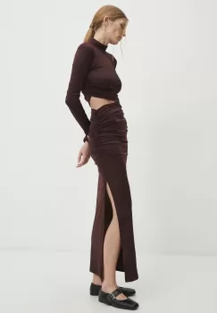 Answear Lab rochie culoarea maro, maxi, mulata imagine