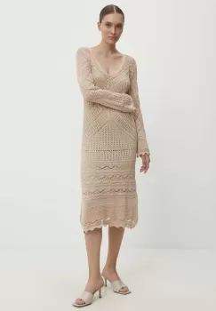 Answear Lab rochie culoarea maro, mini, drept imagine