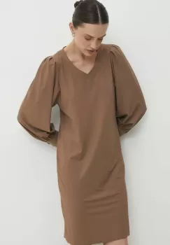 Answear Lab rochie culoarea maro, mini, drept imagine