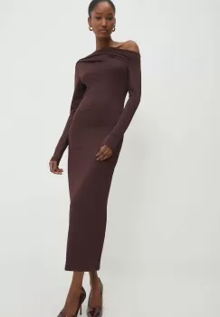 Answear Lab rochie culoarea maro, mini, mulata imagine