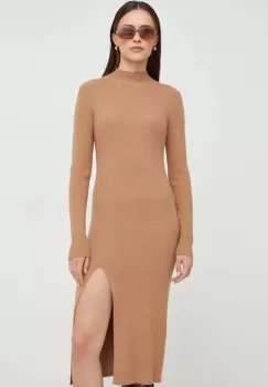 Answear Lab rochie culoarea maro, mini, mulata imagine