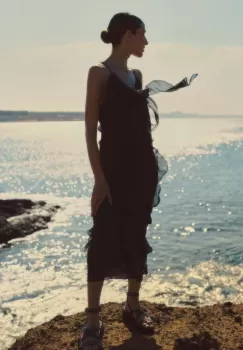 Answear Lab rochie culoarea negru, maxi, drept imagine