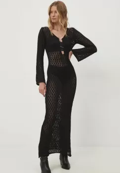Answear Lab rochie culoarea negru, maxi, drept imagine