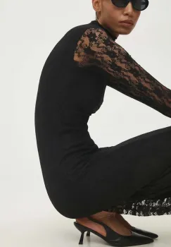 Answear Lab rochie culoarea negru, maxi, drept imagine