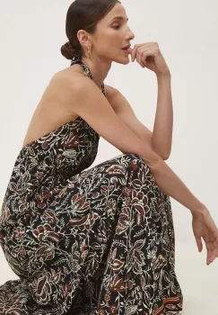 Answear Lab rochie culoarea negru, maxi, evazati imagine