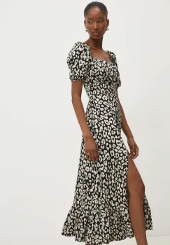 Answear Lab rochie culoarea negru, maxi, evazati imagine