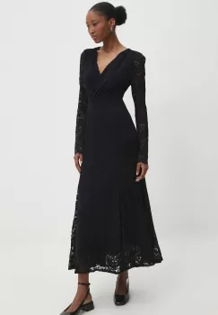 Answear Lab rochie culoarea negru, maxi, evazati imagine