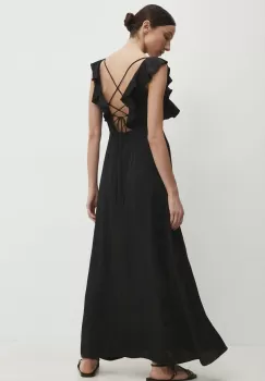 Answear Lab rochie culoarea negru, maxi, evazati imagine