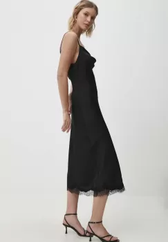 Answear Lab rochie culoarea negru, maxi, evazati imagine