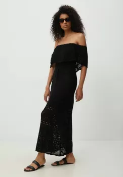 Answear Lab rochie culoarea negru, maxi, evazati imagine