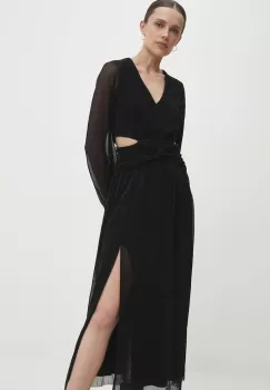 Answear Lab rochie culoarea negru, maxi, evazati imagine