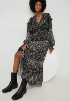 Answear Lab rochie culoarea negru, maxi, evazati imagine