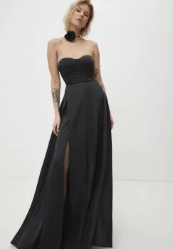 Answear Lab rochie culoarea negru, maxi, evazati imagine