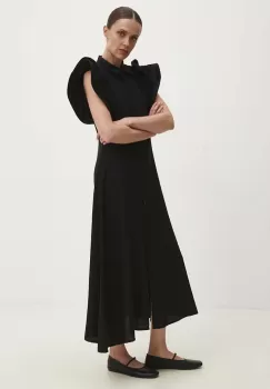 Answear Lab rochie culoarea negru, maxi, evazati imagine