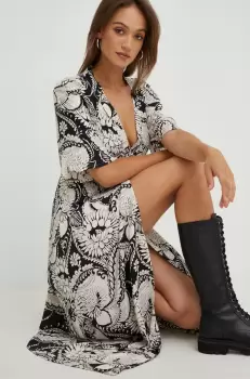 Answear Lab rochie culoarea negru, maxi, evazati imagine